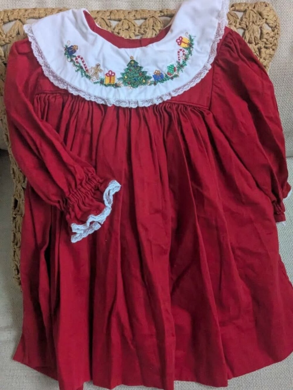 Red Holiday Smocked Girls' Dress Size 2T